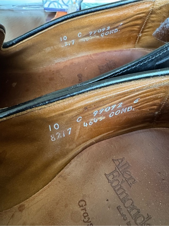 Allen Edmonds Loafers 10 D Black Leather Grayson Tassel Slip On Dress Shoes #1A main image 5